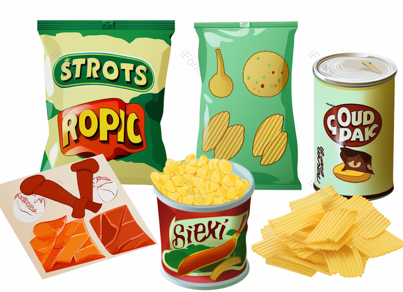 美味的膨化类食品零食,插画/手绘图,插画/手绘图库,插画/手绘图下载,插画/手绘